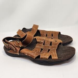 Dr Martens Mens Brown Leather Fisherman Sandals Size 12 Air Cushion Sole Casual